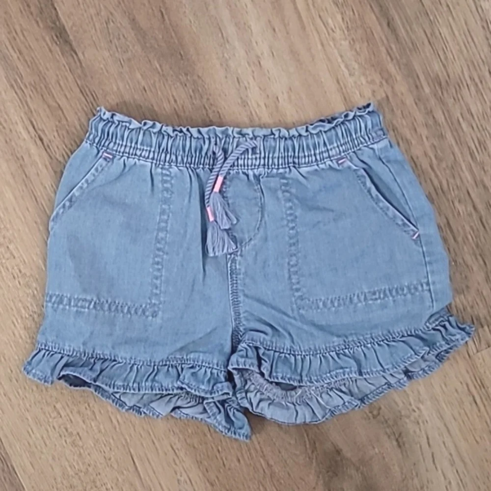 Baby Gap Blue Cotton Ruffled Drawstring Shorts 18-24m